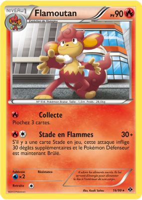 Carte Pokémon Flamoutan 16/99 Rare Destinées Futures