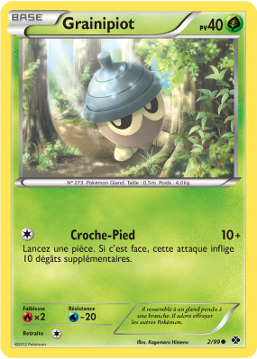 Carte Pokémon Grainipiot 2/99 Commune Destinées Futures