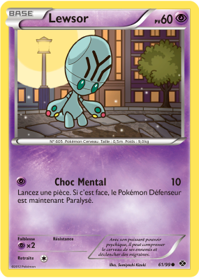 Carte Pokémon Lewsor 61/99 Commune Destinées Futures