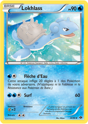 Carte Pokémon Lokhlass 26/99 Peu commune Destinées Futures