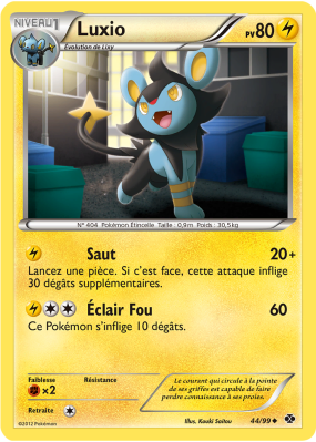 Carte Pokémon Luxio 44/99 Peu commune Destinées Futures