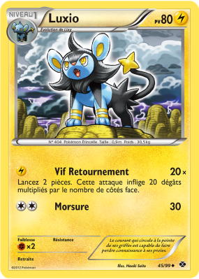 Carte Pokémon Luxio 45/99 Peu commune Destinées Futures