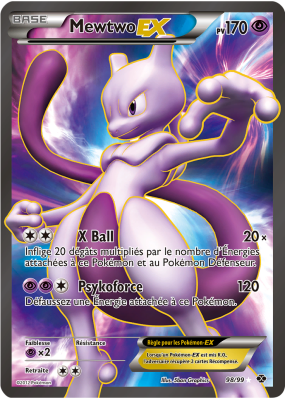 Carte Pokémon Mewtwo-EX 98/99 Ultra Rare Destinées Futures