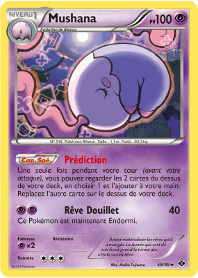 Carte Pokémon Mushana 59/99 Rare Destinées Futures