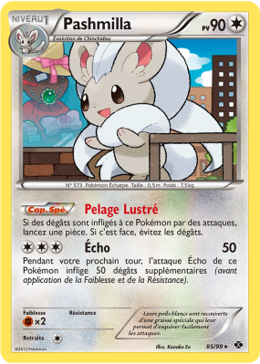 Carte Pokémon Pashmilla 85/99 Holographique Destinées Futures
