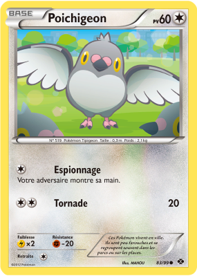 Carte Pokémon Poichigeon 83/99 Commune Destinées Futures