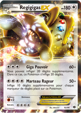Carte Pokémon Regigigas-EX 82/99 Ultra Rare Destinées Futures