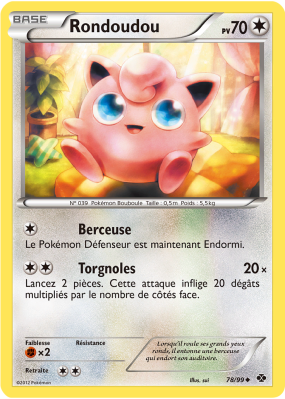 Carte Pokémon Rondoudou 78/99 Peu commune Destinées Futures