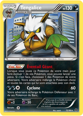 Carte Pokémon Tengalice 72/99 Rare Destinées Futures