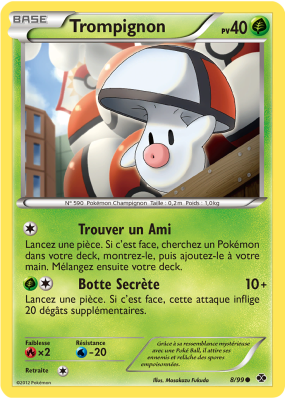 Carte Pokémon Trompignon 8/99 Commune Destinées Futures