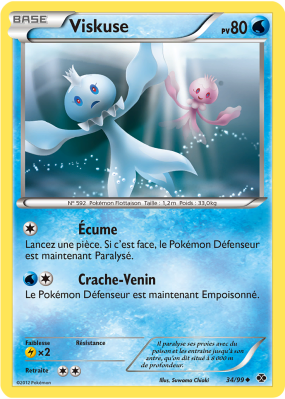 Carte Pokémon Viskuse 34/99 Peu commune Destinées Futures