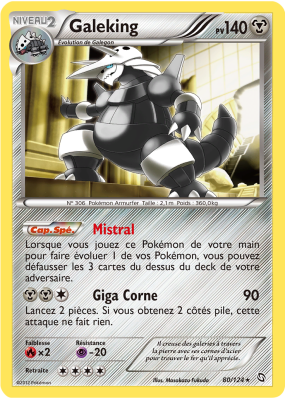 Carte Pokémon Galeking 80/124 Holographique Dragons Exaltés