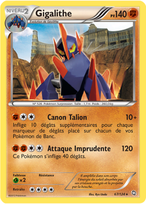 Carte Pokémon Gigalithe 67/124 Holographique Dragons Exaltés