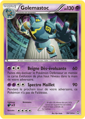 Carte Pokémon Golemastoc 59/124 Holographique Dragons Exaltés