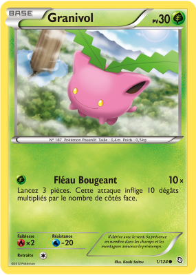 Carte Pokémon Granivol 1/124 Commune Dragons Exaltés