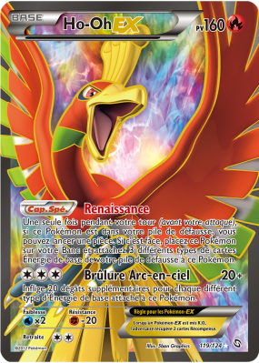 Carte Pokémon Ho-Oh-EX 119/124 Ultra Rare Dragons Exaltés
