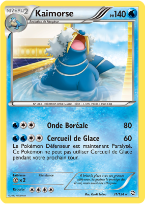 Carte Pokémon Kaimorse 31/124 Rare Dragons Exaltés