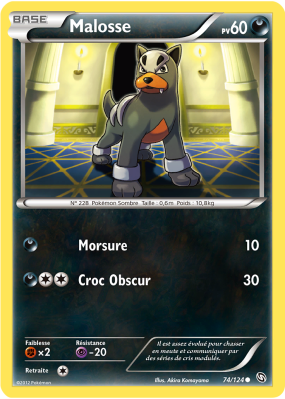 Carte Pokémon Malosse 74/124 Commune Dragons Exaltés