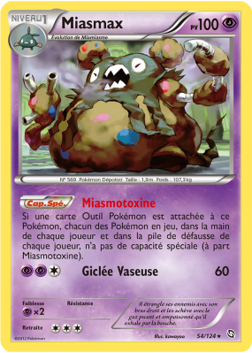 Carte Pokémon Miasmax 54/124 Holographique Dragons Exaltés
