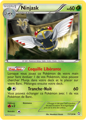 Carte Pokémon Ninjask 11/124 Peu commune Dragons Exaltés