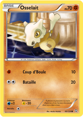 Carte Pokémon Osselait 60/124 Commune Dragons Exaltés