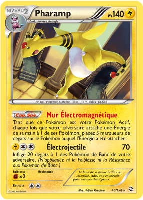 Carte Pokémon Pharamp 40/124 Holographique Dragons Exaltés