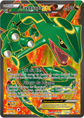 Carte Pokémon Rayquaza-EX 123/124 Ultra Rare Dragons Exaltés