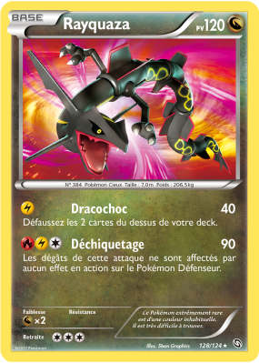 Carte Pokémon Rayquaza 128/124 Ultra Rare Dragons Exaltés