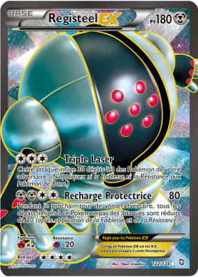 Carte Pokémon Registeel-EX 122/124 Ultra Rare Dragons Exaltés