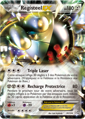 Carte Pokémon Registeel-EX 81/124 Ultra Rare Dragons Exaltés