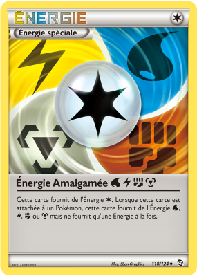 Carte Pokémon Énergie Amalgamée Eau Électrique Combat Métal 118/124 Peu commune Dragons Exaltés