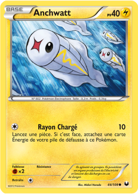 Carte Pokémon Anchwatt 44/108 Commune Explorateurs Obscurs