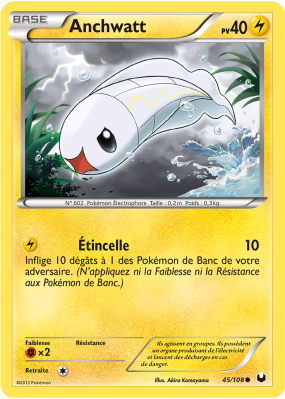 Carte Pokémon Anchwatt 45/108 Commune Explorateurs Obscurs