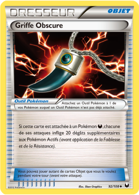 Carte Pokémon Griffe Obscure 92/108 Peu commune Explorateurs Obscurs