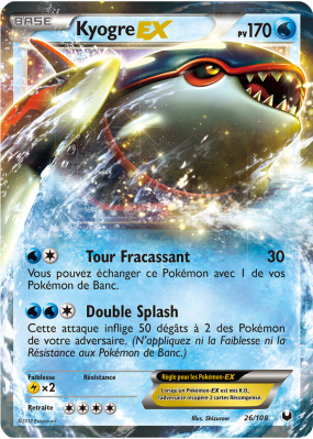 Carte Pokémon Kyogre-EX 26/108 Ultra Rare Explorateurs Obscurs