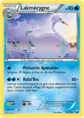 Carte Pokémon Lakmécygne 36/108 Rare Explorateurs Obscurs