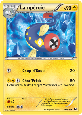 Carte Pokémon Lampéroie 46/108 Peu commune Explorateurs Obscurs