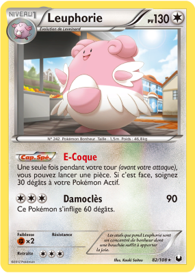 Carte Pokémon Leuphorie 82/108 Holographique Explorateurs Obscurs