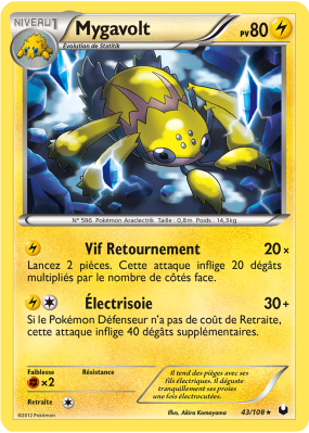 Carte Pokémon Mygavolt 43/108 Rare Explorateurs Obscurs
