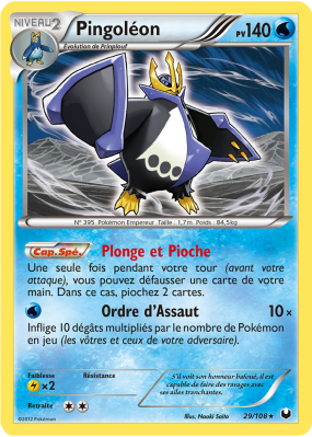 Carte Pokémon Pingoléon 29/108 Holographique Explorateurs Obscurs