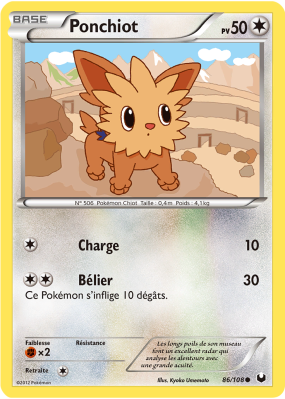 Carte Pokémon Ponchiot 86/108 Commune Explorateurs Obscurs