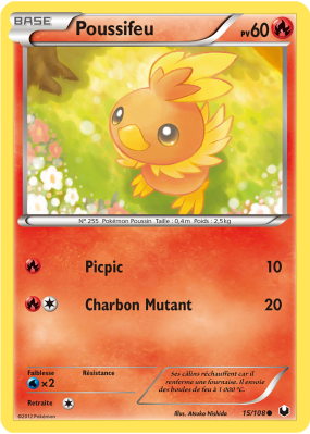Carte Pokémon Poussifeu 15/108 Commune Explorateurs Obscurs