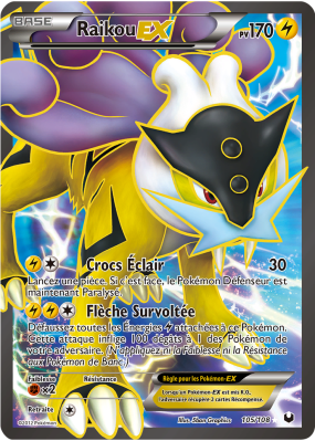 Carte Pokémon Raikou-EX 105/108 Ultra Rare Explorateurs Obscurs