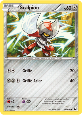 Carte Pokémon Scalpion 78/108 Commune Explorateurs Obscurs