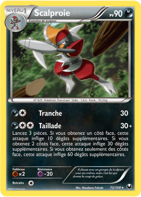 Carte Pokémon Scalproie 72/108 Rare Explorateurs Obscurs