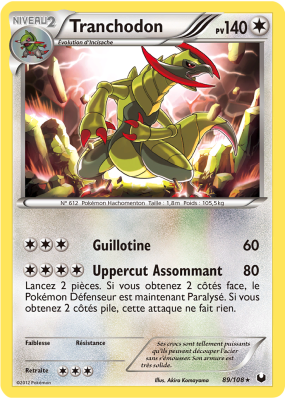Carte Pokémon Tranchodon 89/149 Holographique Explorateurs Obscurs
