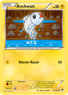 Carte Pokémon Anchwatt 31/101 Commune Explosion Plasma