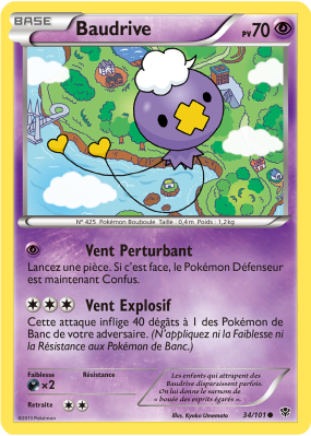Carte Pokémon Baudrive 34/101 Commune Explosion Plasma