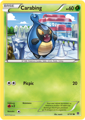 Carte Pokémon Carabing 6/101 Commune Explosion Plasma