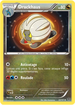 Carte Pokémon Drackhaus 63/101 Peu commune Explosion Plasma